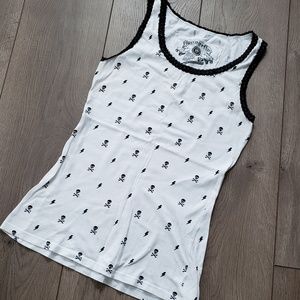 LOUNGEFLY skull and lightning bolt tank